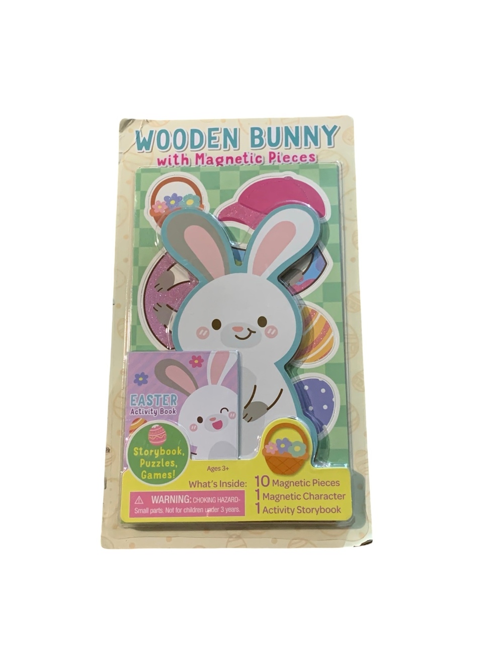 Bendon Wooden Bunny Magnetic Dress-Up Fun with 10 Magnetic Pieces and Storybook
